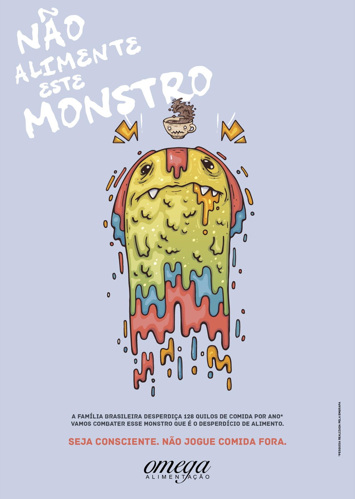 Melting popsicle-headed monster poster from the Don't Feed This Monster campaign
