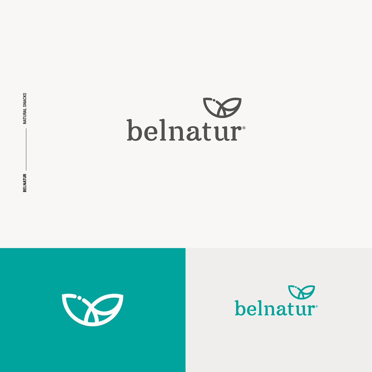 Belnatur — natural snacks logo presentation
